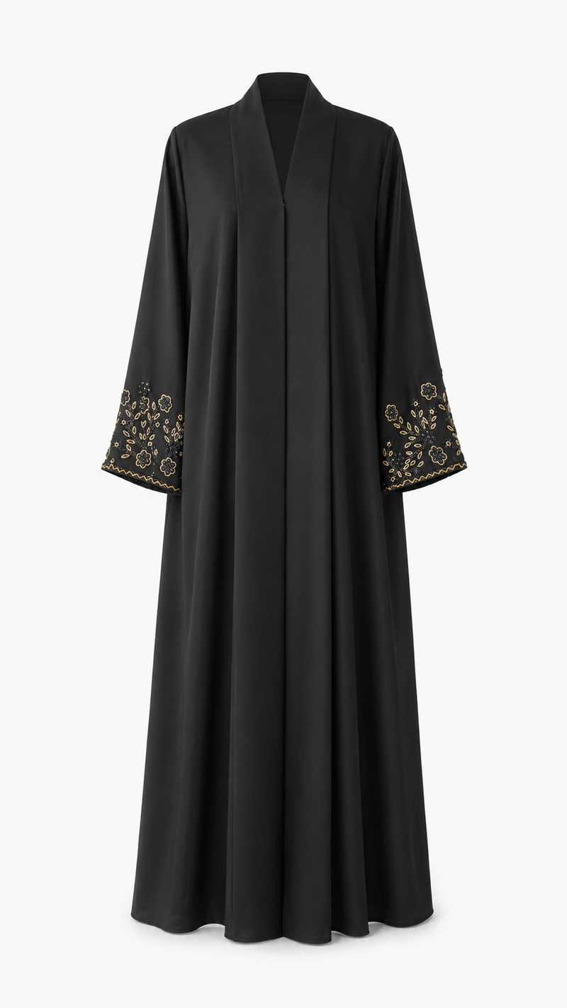 Black Embroidered Abaya