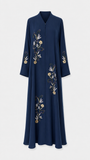 Embroidered Marine Blue