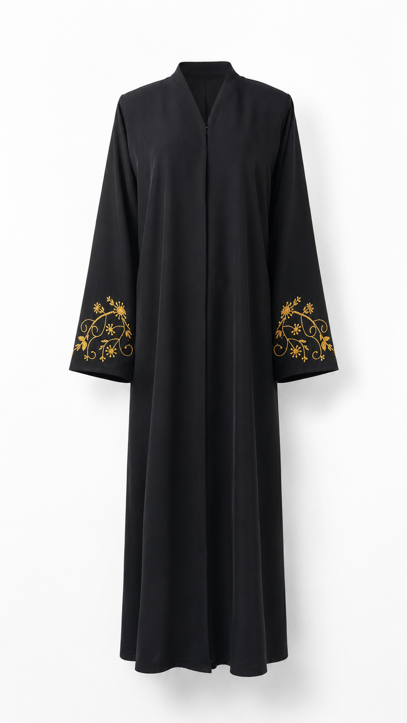 Gold Embroidered black