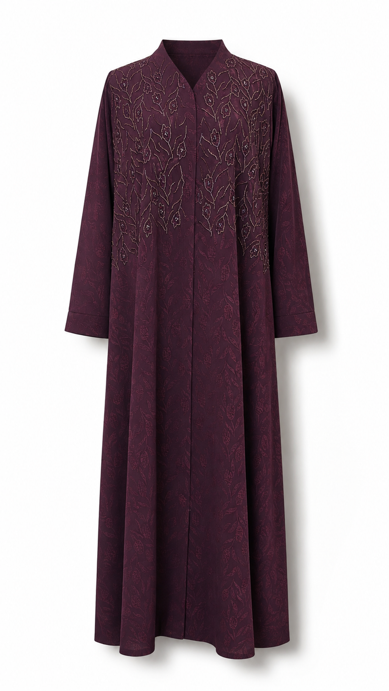 Embellished Magenta Jacquard