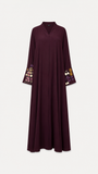 Embroidered Sleeve Eggplant