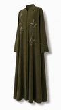 Beaded Olive Crepe