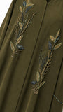 Beaded Olive Crepe