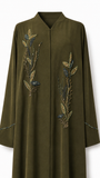 Beaded Olive Crepe