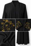 Gold Embroidered black